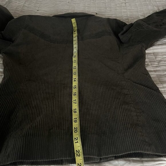 Vintage Liz Claiborne Brown Wide Wale Corduroy Blazer sz 10 Petite Academia Y2K - Picture 10 of 10